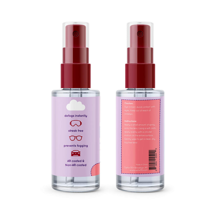 New Anti Fog Spray for Glasses - Safe for Anti Reflective Lenses & All Lenses | Defogger for Eye Glasses, Mirrors, Swim Goggles (2oz)