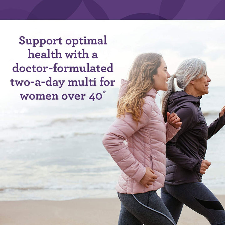 Women’s 40+ Multivitamin - Daily Multivitamin for Women 40 and Over - Includes Methylated Folate and B12 - Made Without 9 Food Allergens - 120 Tablets (60 Servings)
