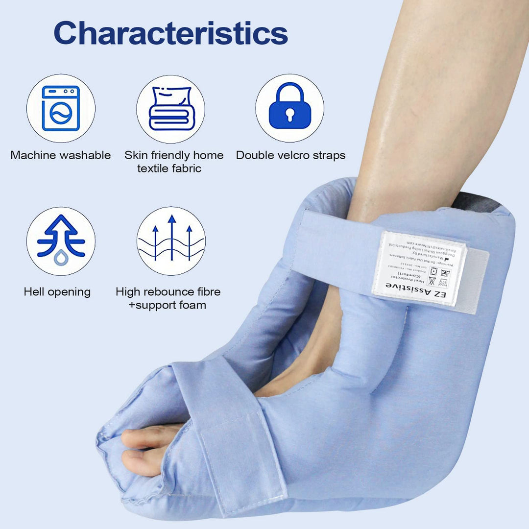 Heel Protectors for Pressure Sores in Bed and Heel Protectors for Bed Sores, Heel Cushions for Heel Pain Relief, Foot Heel Pillows for Bedridden Patients Supplies with Laundry Bag