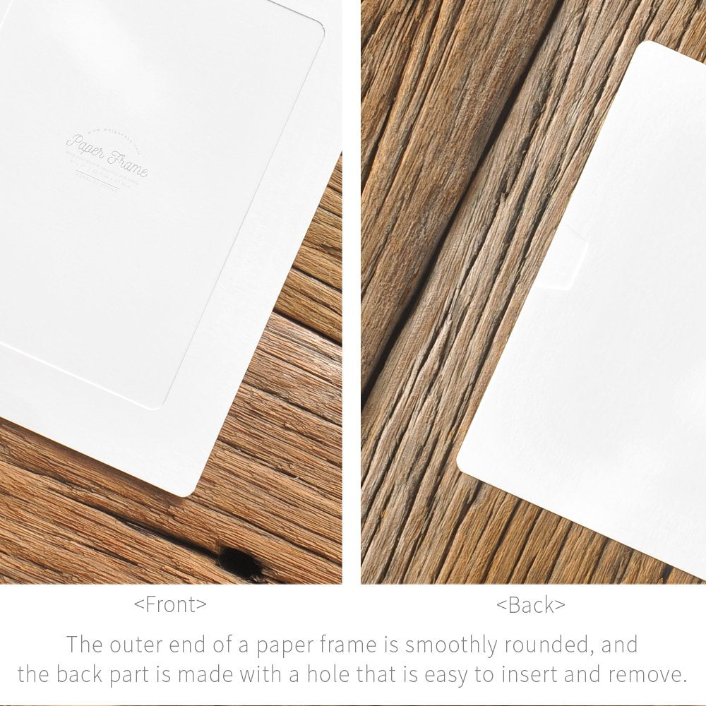 Paper Photo Frames 5x7 Inch White 15 Pack - Fits 5x7 Pictures