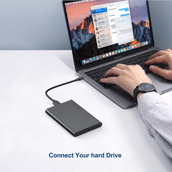 Micro USB 3.0 to USB C Cable 1 FT 10Gbps, USB 3.1 Type C to Micro B Hard Drive Cable, Micro B to USB C Compatible with Seagate, LaCie, Toshiba, Samsung, WD External Hard Drive
