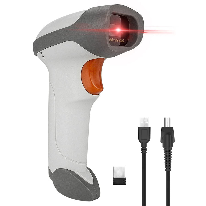 Bluetooth 2D Barcode Scanner, 3 in 1 Automatic Wireless QR Barcode Reader USB Image Code Scanner for Store, Warehouse POS, Computer, Tablet, iPad, iPhone, Android