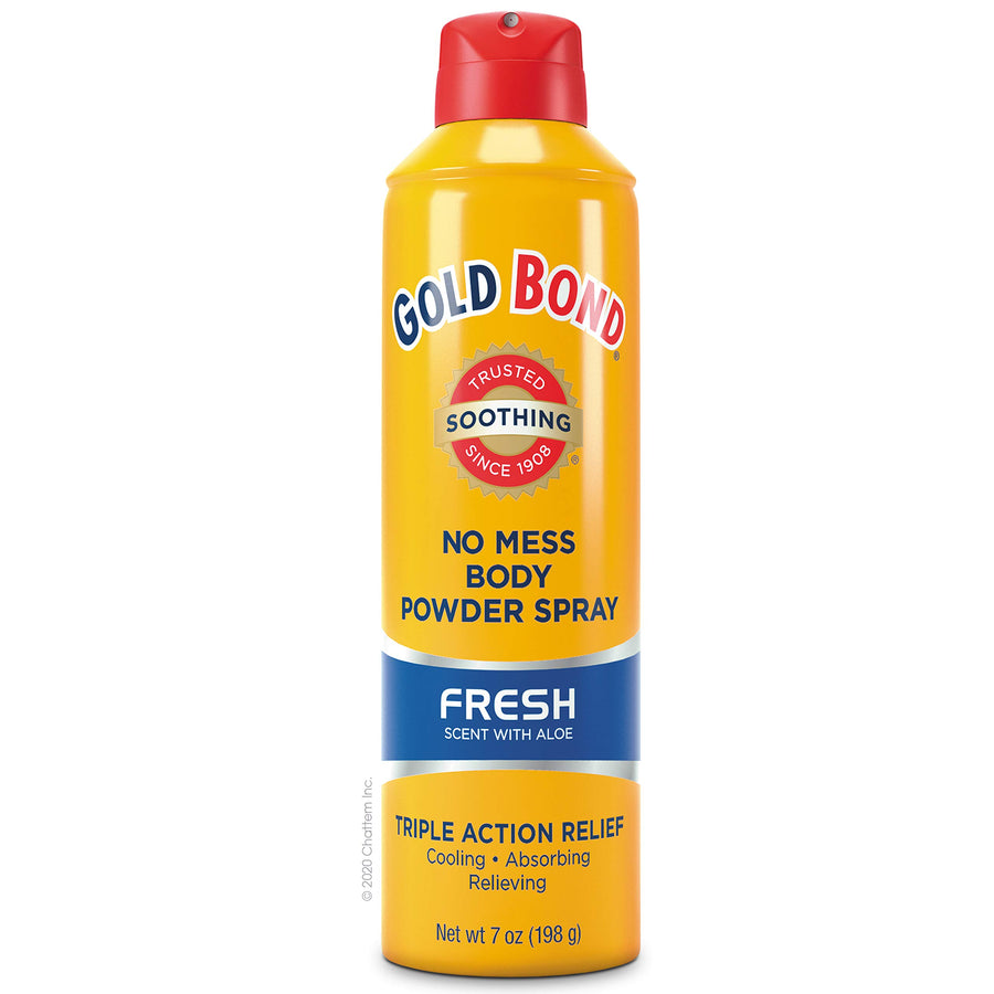 No Mess Body Powder Spray 7 oz., Fresh Scent with Aloe
