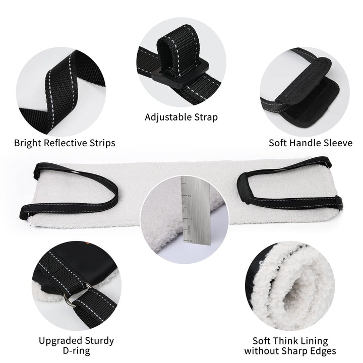Portable Dog Sling for Back Legs, Hip Support Harness to Help Lift Rear for Canine Aid Old K9 Cruciate Ligament Rehabilitation