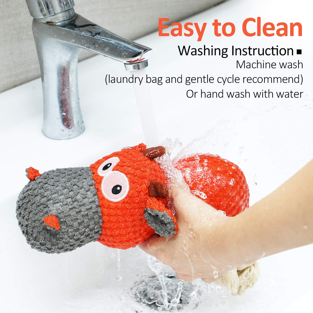 Dog Plush Toy for Large Aggressive Chewers,Indestructible Dog Squeaky Toys,Stuffed Animals Toys with Cotton Material and Crinkle Paper,Durable Chewing Toys