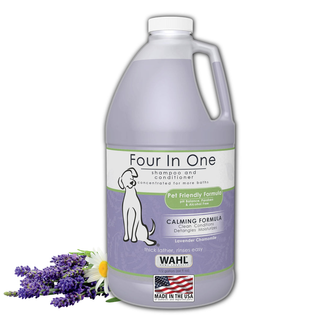 USA 4-in-1 Calming Pet Shampoo for Dogs – Cleans, Conditions, Detangles, & Moisturizes with Lavender Chamomile - Pet Friendly Formula – 64 Oz - Model 821000-050