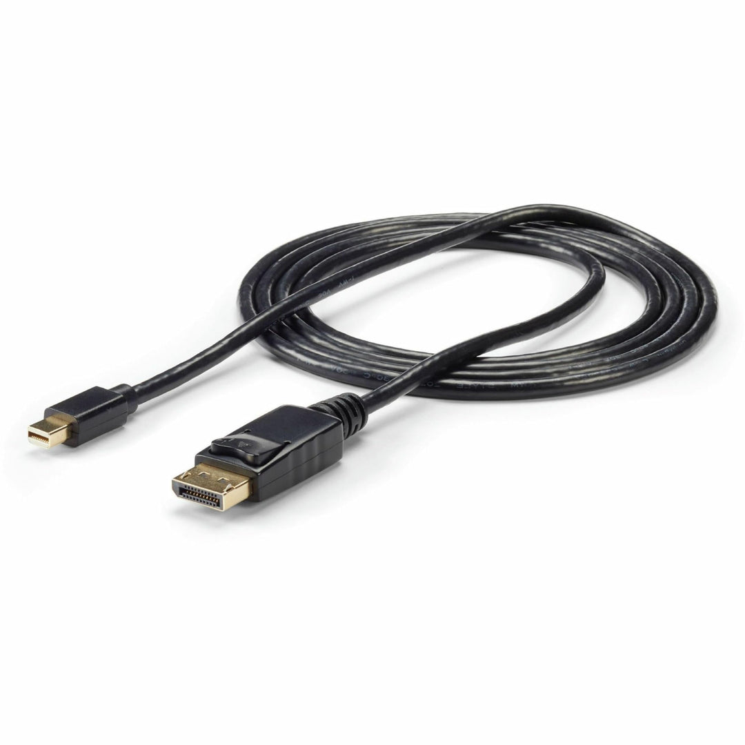 6ft (2m) Mini DisplayPort to DisplayPort 1.2 Cable - 4K x 2K UHD Mini DisplayPort to DisplayPort Adapter Cable - Mini DP to DP Cable for Monitor - mDP to DP Converter Cord (MDP2DPMM6)