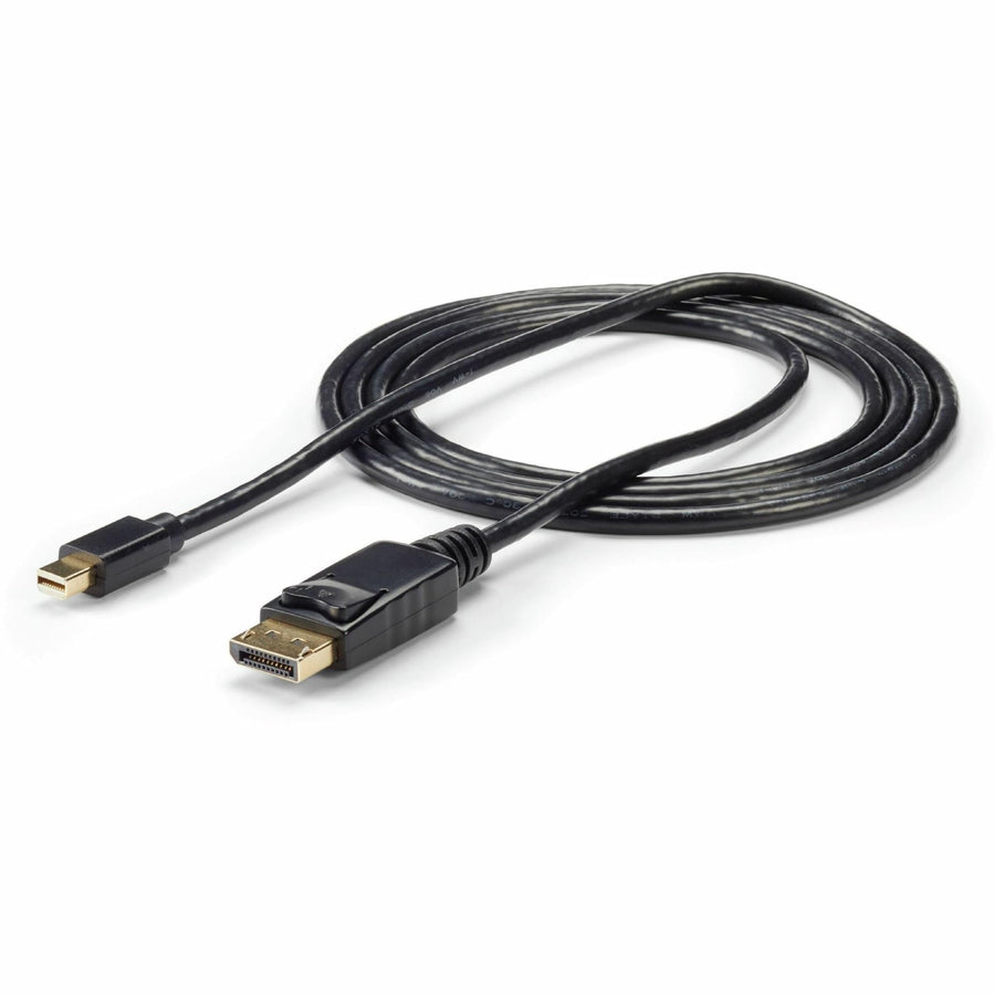6ft (2m) Mini DisplayPort to DisplayPort 1.2 Cable - 4K x 2K UHD Mini DisplayPort to DisplayPort Adapter Cable - Mini DP to DP Cable for Monitor - mDP to DP Converter Cord (MDP2DPMM6)