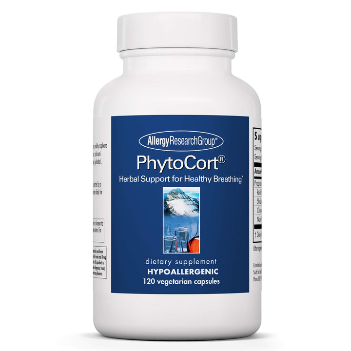 PhytoCort Supplement - Respiratory Support, Lung Health, Lung Detox, Lung Cleanse, Healthy Breathing, Herbal Support, Reishi, Licorice, Noni, Vegetarian Capsules - 120 Count