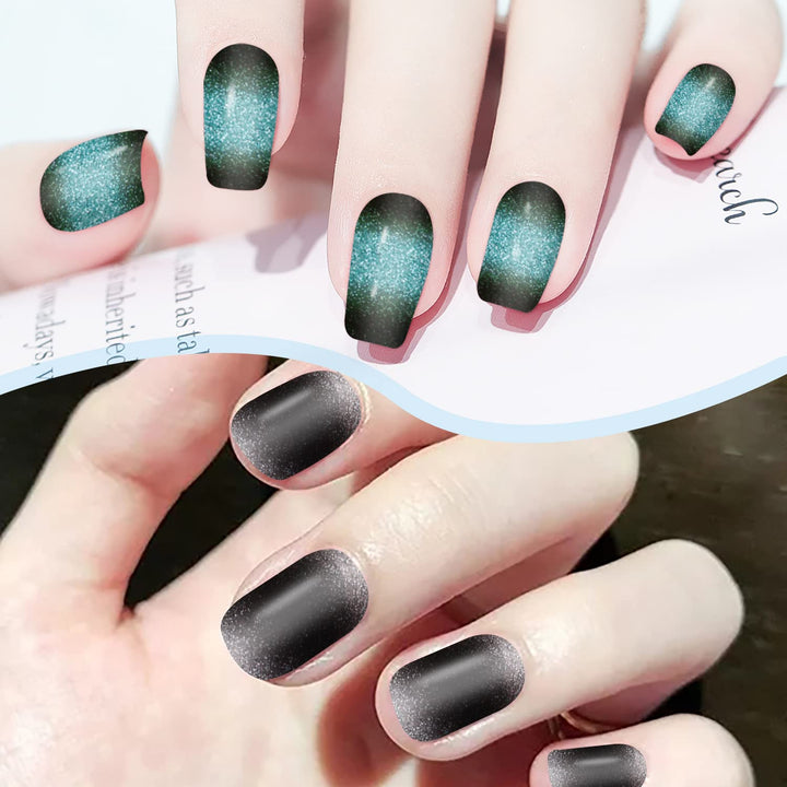 12 Sheets Nail Polish Strips Set Solid Gradient Gel Nail Strips Glitter Nail Stickers Full Nail Wraps For Women Girls Gel Polish Nail Polish Stickers For Women Nails Art Stickers With Nail File