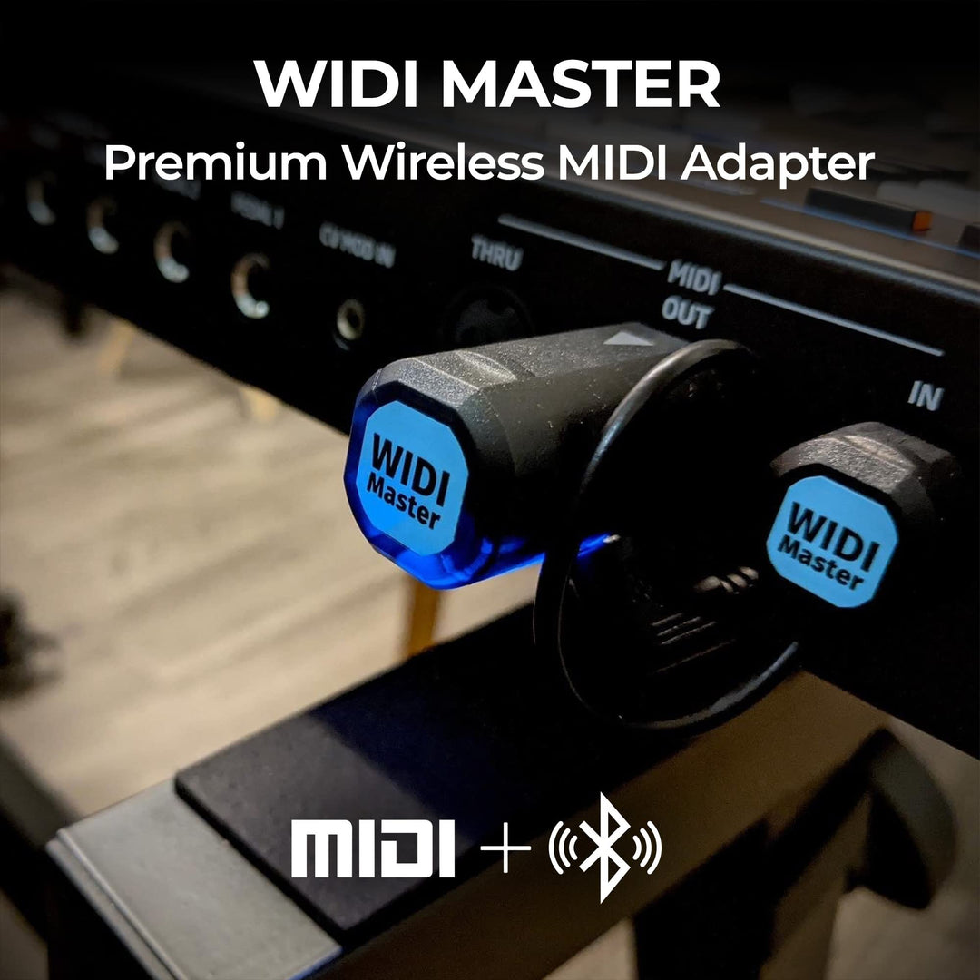 WIDI Master - Wireless MIDI Bluetooth 5 MIDI DIN 5 Adapter - Ultra Low Latency - MIDI Split/Merge - Synthesizer EWI Keytar Pedalboard Digital Piano Keyboard to MIDI, macOS, iOS, Android, Win