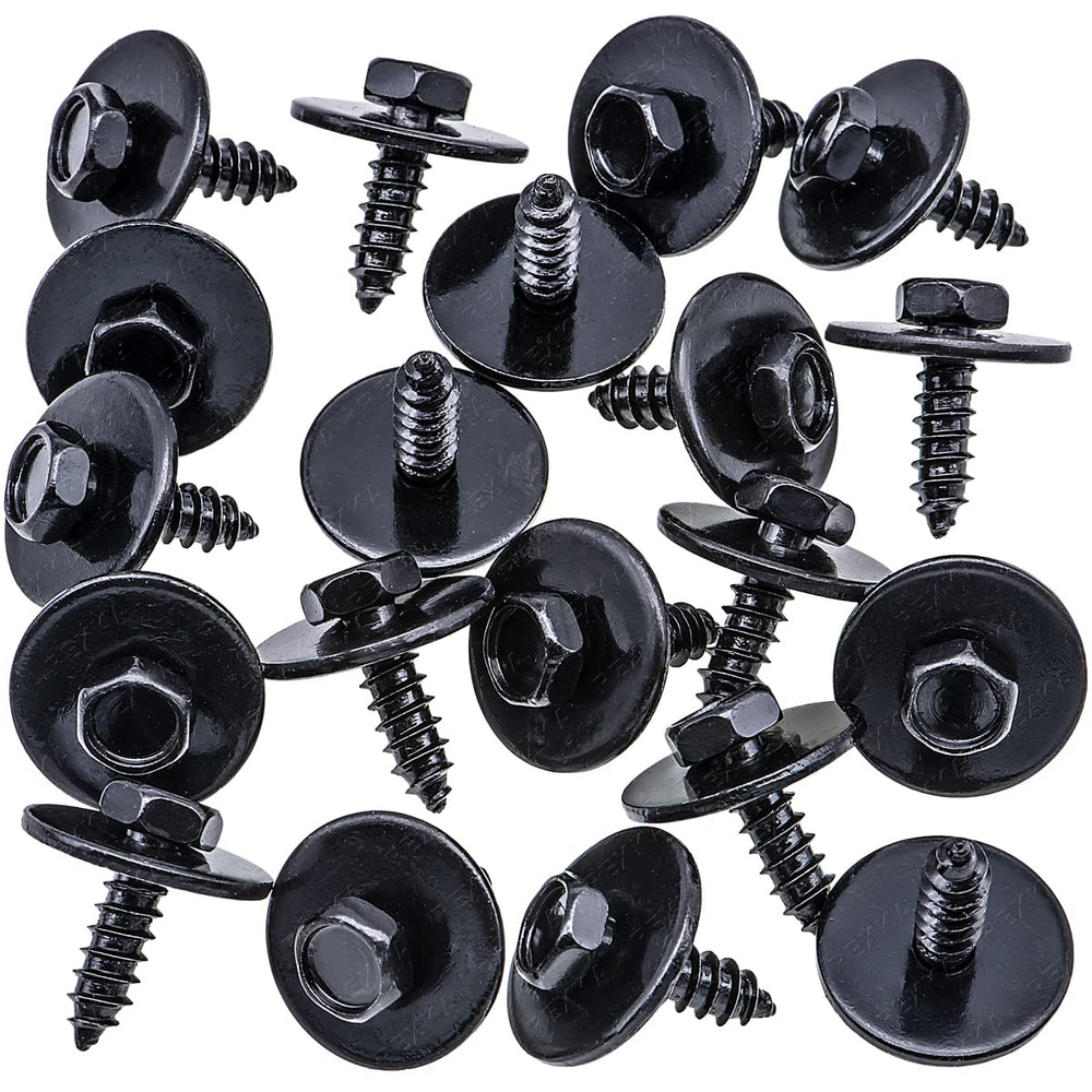 20 pcs M4.8-1.61 x 16mm Hex Head Sems Screws for BMW Wheel Arch Trim Underfloor Coating Rear Trim Cover Underhood Shield 07147129160 E46 E60 E63 E66 E70 E82 E83 E90 07-14-7-129-160
