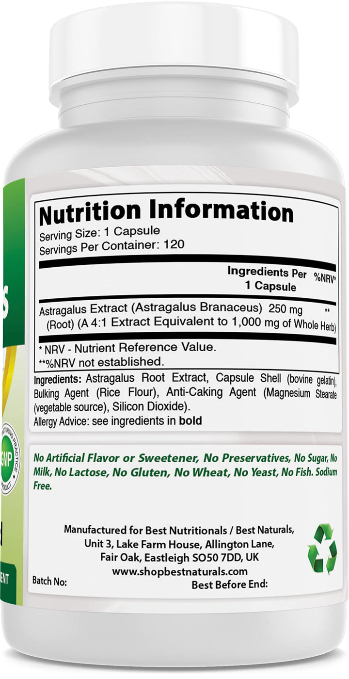 Astragalus Capsule, 1000 mg, 120 Count