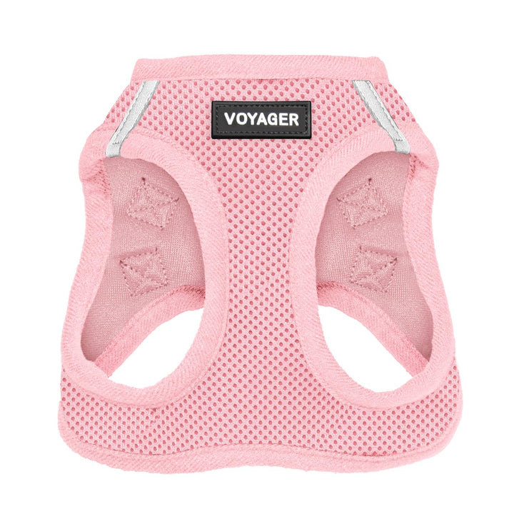 Voyager Step-in Air Dog Harness - All Weather Mesh, Reflective, No Pull Harness for Small, Medium Dogs, Cats - Secure with Hook & Loop Fastener, Buckle, Double D-Rings - Pink, S
