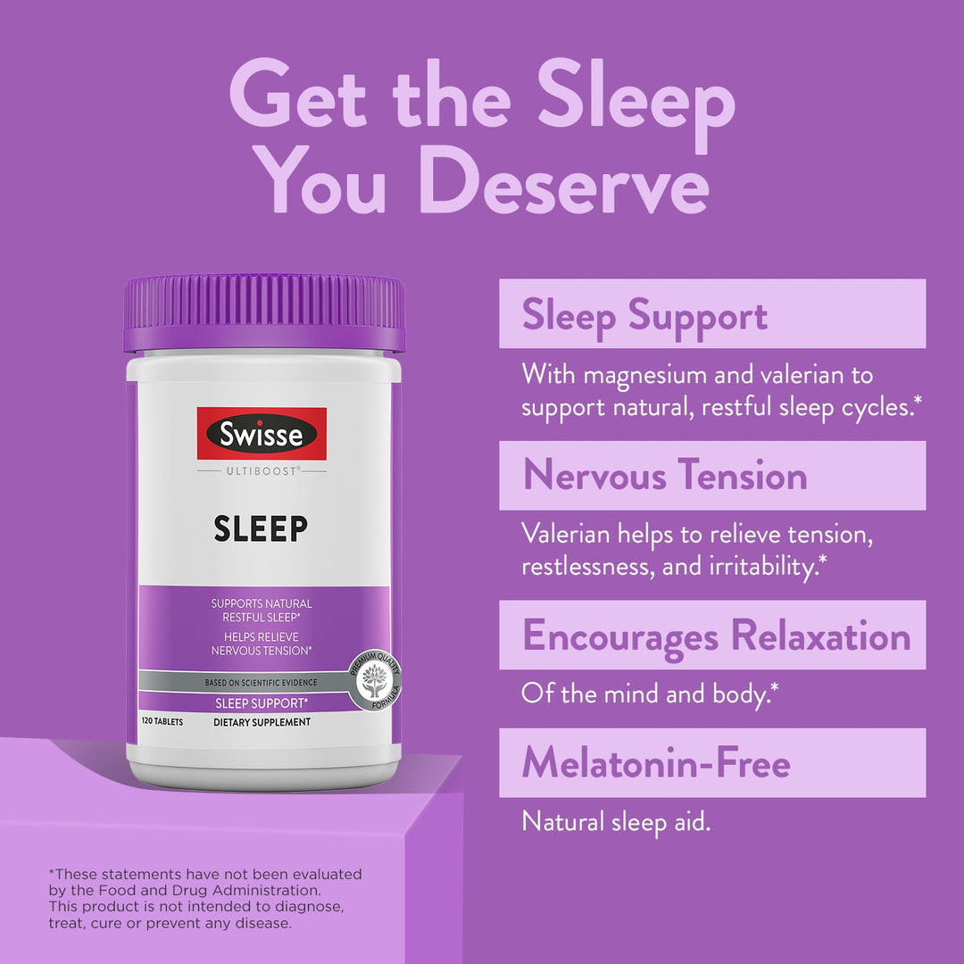 Sleep Valerian Root Capsules | Valerian Root Extract + Magnesium + Licorice + Hops | Melatonin Free Herbal Sleep Supplement | Helps Relieve Nervous Tension | 120 Tablets