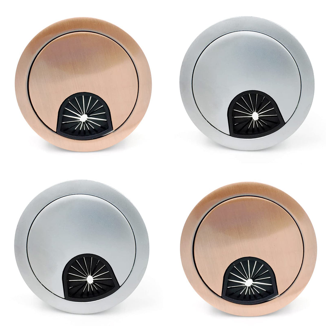 2 Inch Metal Desk Cable Grommet Hole Covers for Wires Cover Wire Insert Furniture Grommets Table Grommet(4 Pcs)
