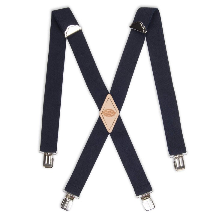 Men's 1-1/4 Solid Straight Clip Suspender, Navy, One Size, 21DI5100-Navy-One Size