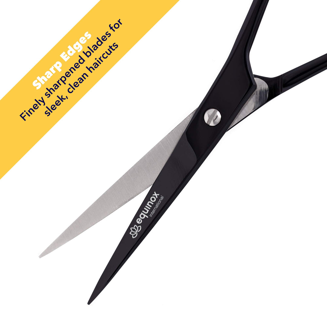 Professional Hair Cutting Scissors - 6.5 Inches Overall Length - Barber Scissors for Men and Women - Professional Scissors for Salon and Home Use - Black Professional Shears