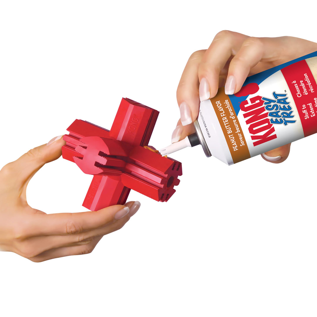 Jump'N Jack - Dog Toy for Chewing Instincts- Natural Rubber Toy Promotes Dental Health - Use with Dog Treats or Peanut Butter for Extended Entertainment - for Large Dogs