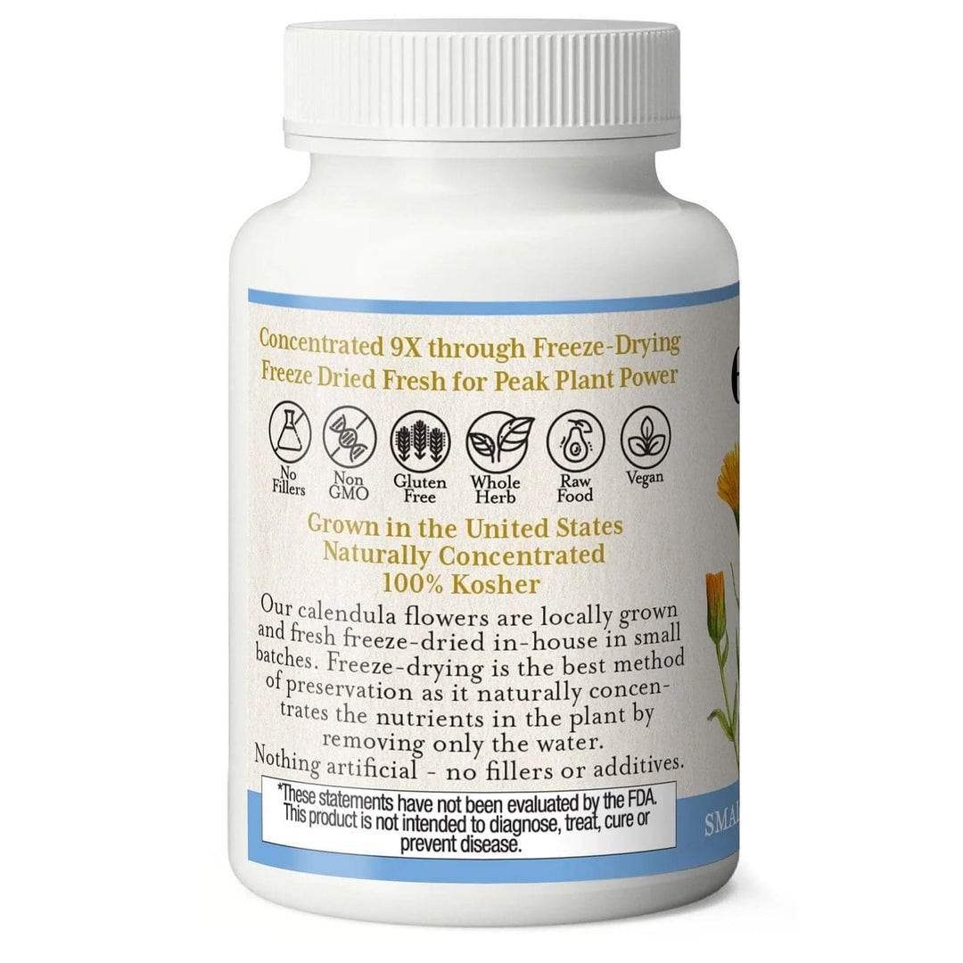 Eclectic Institute Raw Freeze-Dried Non-GMO Calendula | Immune Support | 90 CT