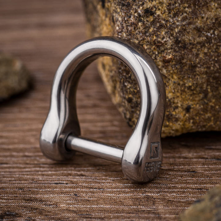Titanium D-Rings with Screw Shackle, U Shape Key Chains Rings, Car Keys Tools, DIY Leather Craft Purse/Wallet Buckle 1 pcs (Polished, Tiny)