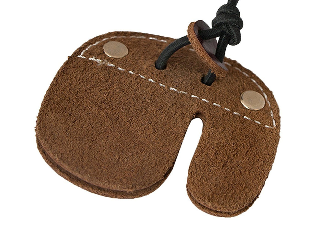 Cow Leather Archery Finger Tab for Recurve Bows Hunting Finger Protector Brown