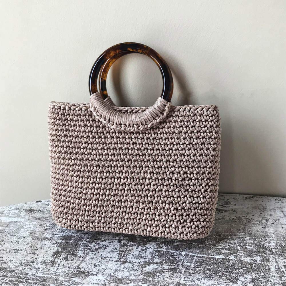 Clisil 400gram Art Yarn Cord Light Brown Polyester Yarn Macrame Knitting Crocheting DIY Bags Crochet Basket Summer Hat Craft Cord 3mm Macrame Cord Rope 438yds 1314 Feet