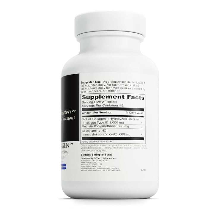 Labs Natures Collagen - BioCell Collagen Supplement with MSM & Glucosamine - Helps to Support Joint Health, Skin Health & Connective Tissues - Gluten-Free - 90 Tablets