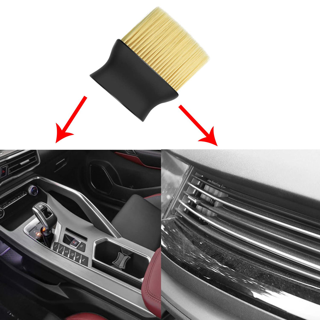Auto Interior Dust Brushes for Cleaning Interior and Exterior, 2pcs Car Cleaning Brush Duster, Soft Bristles Detailing Brush Dusting Tool for Automotive Dashboard, Air Conditioner Vents.