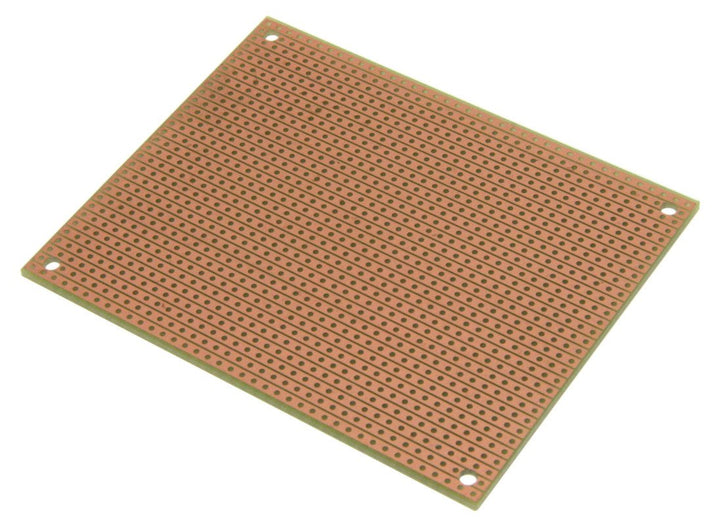 ST2. Traditional Stripboard Pattern Prototyping Circuit Board, 100 mm W x 80 mm L x 1/16 T