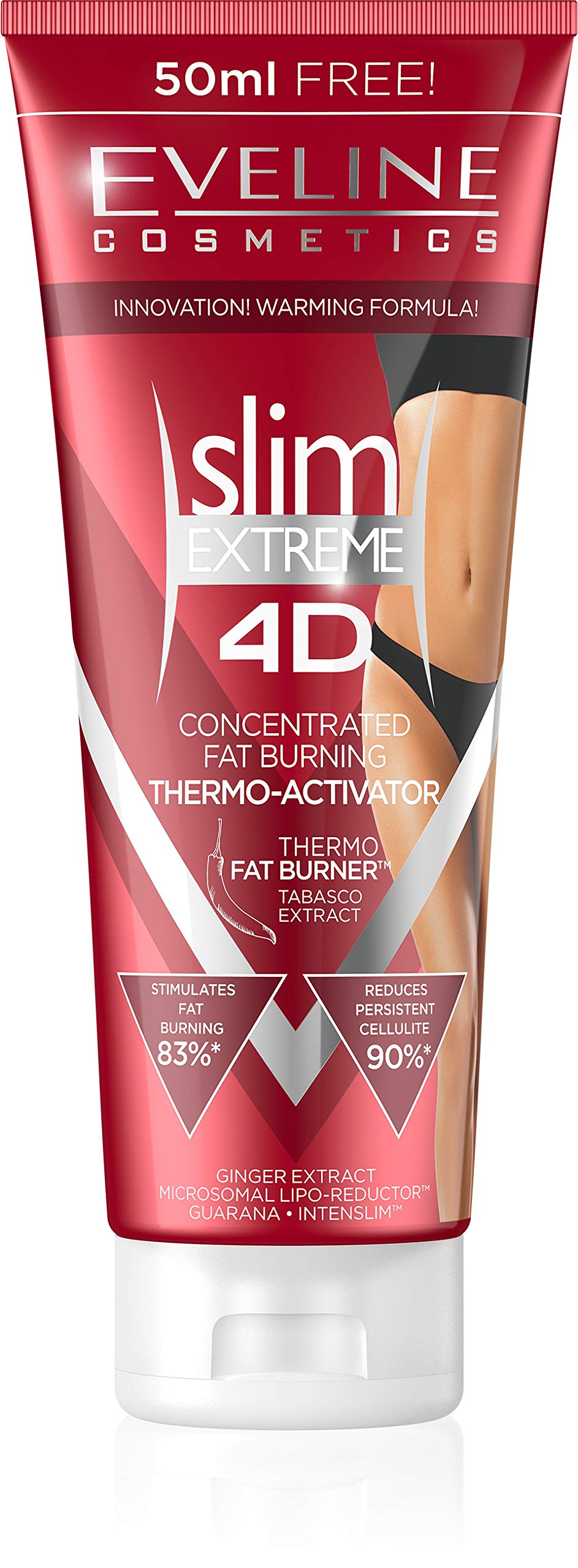 Eveline Slim Extreme 3D Thermo Active Slimming Serum Anti-Cellulite Fat Burner, 8.45 Fluid Ounce