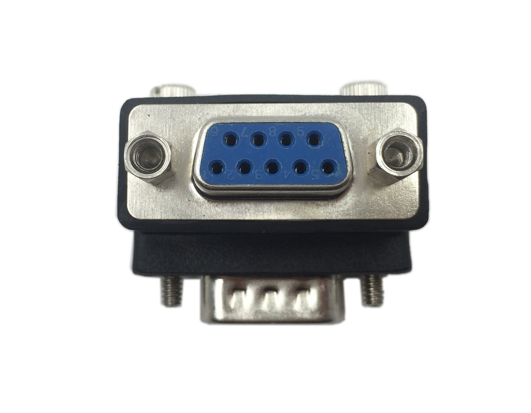 90 Degree DB9 9 Pin RS 232 Male to Female Serial Gender Changer Extension Cable Converter Adapter Coupler