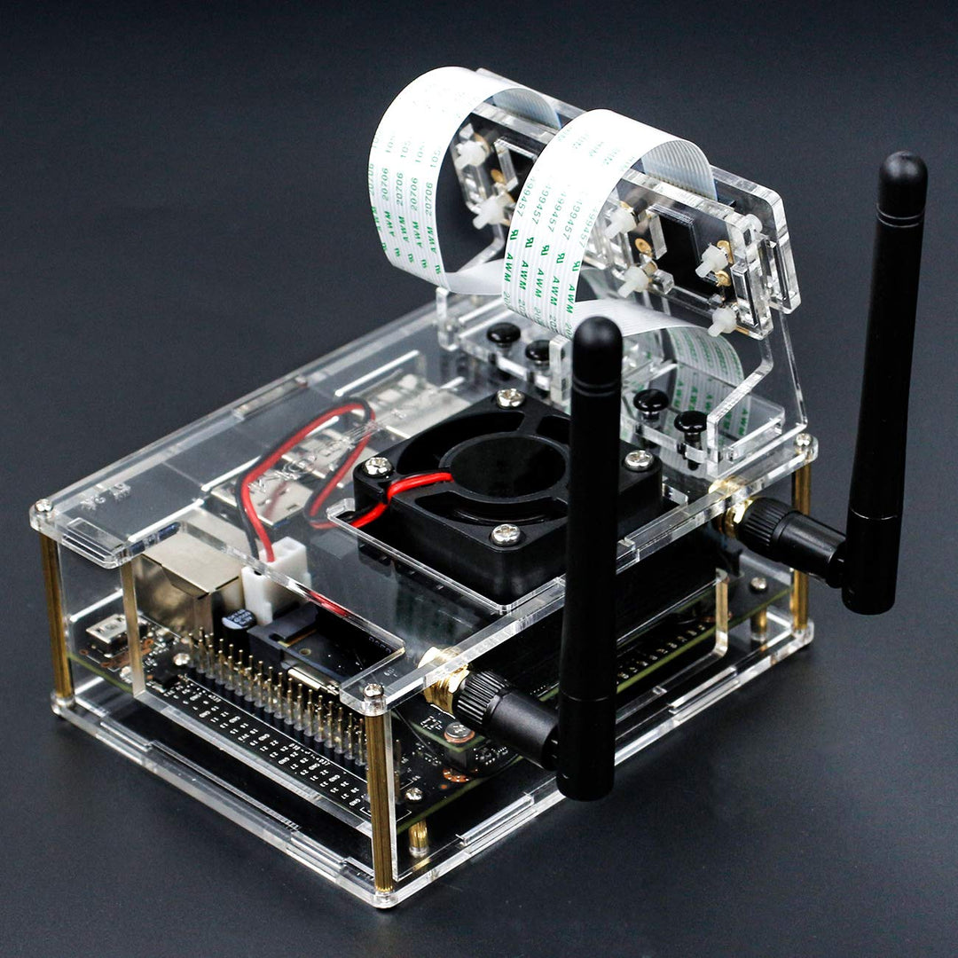 Acrylic Case for NVIDIA Jetson Nano Compatible with 4GB (B01 & A02) & 2GB with Cooling Fan and Camera Case