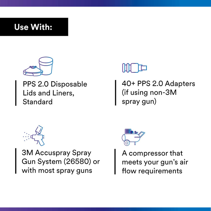 PPS 2.0 Spray Gun Cups, 26001, Standard, 22 Ounces, Use with Paint Gun and PPS 2.0 Lids and Liners to Paint Cars, Furniture, House and More, 2 Pack