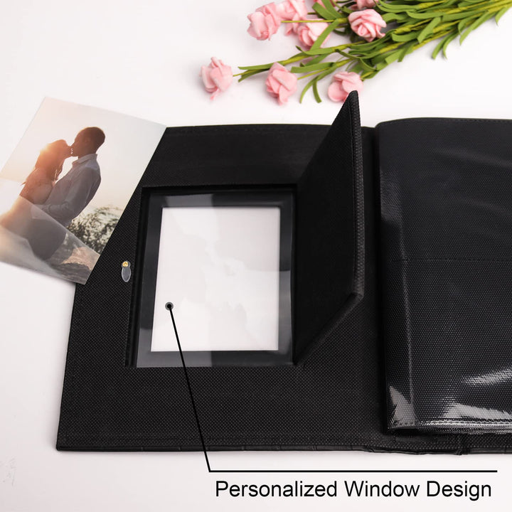 Photo Album for 200 4x6 Photos Leather Cover Extra Large Capacity Picture Book for Wedding Baby Vacation