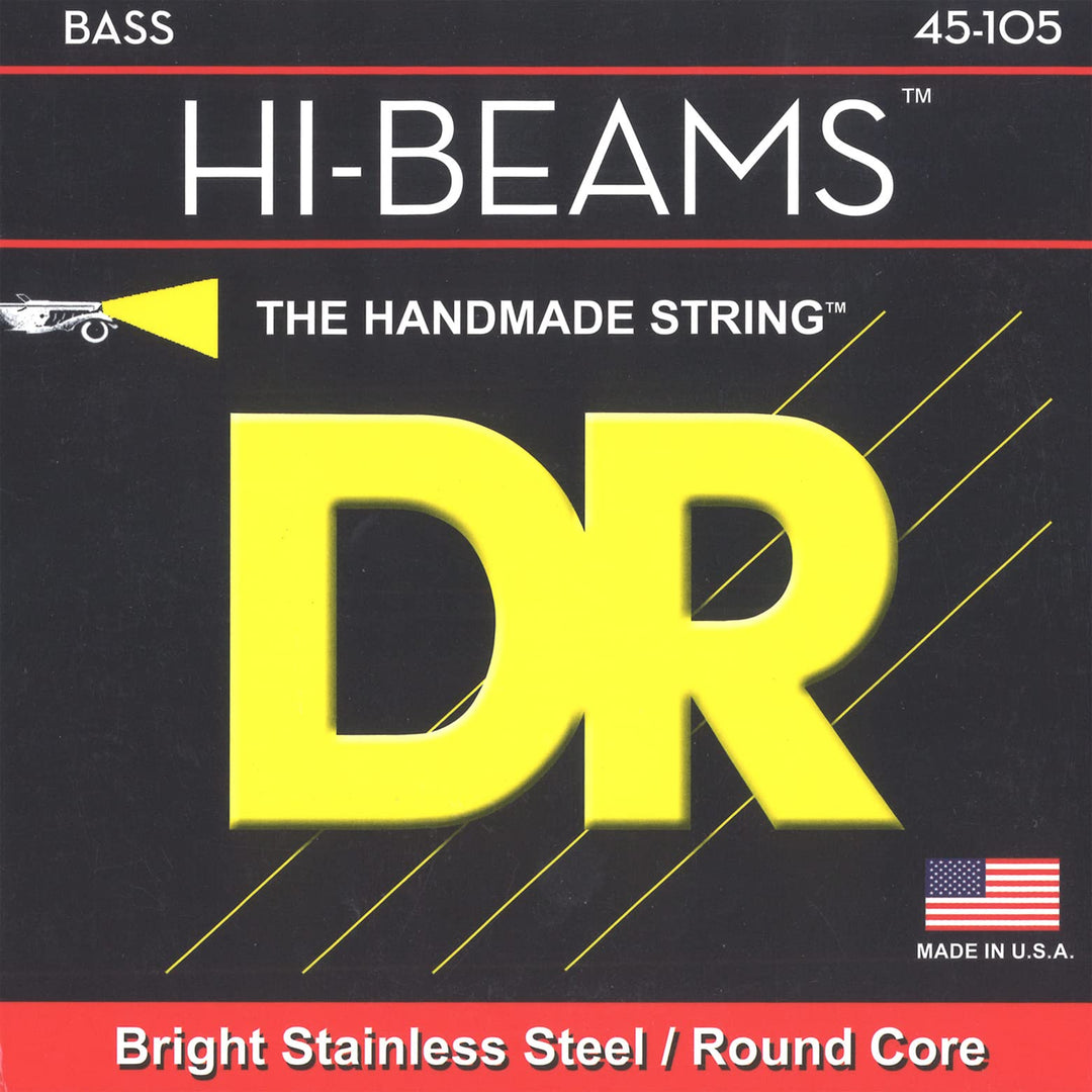 DR Strings MR-45 Hi-Beam Stainless Steel Bass Strings 45-105, Medium