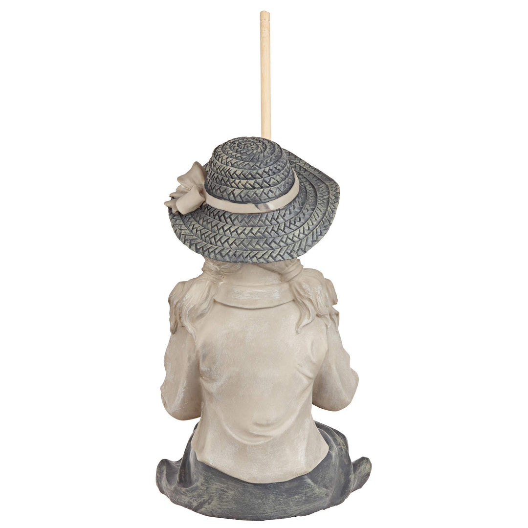 AL18606 Nellie’s Big Catch Fisherwoman Handcast Polyresin Statue, Medium, Two Tone Stone