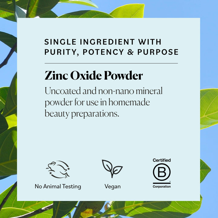 - Zinc Oxide Powder, 16 oz - Non-Nano & Uncoated - Make Your Own Lotion, Deodorant, Cream, Soap - DIY Essentials - Resealable Bag - Natural, Vegan & Cruelty Free - Beauty & Personal Care