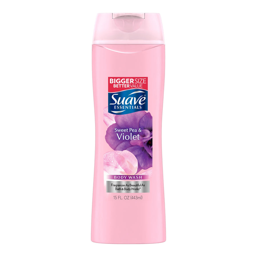 Body Wash Naturals, Sweet Pea + Violet, 12-Ounce (Pack of 6)