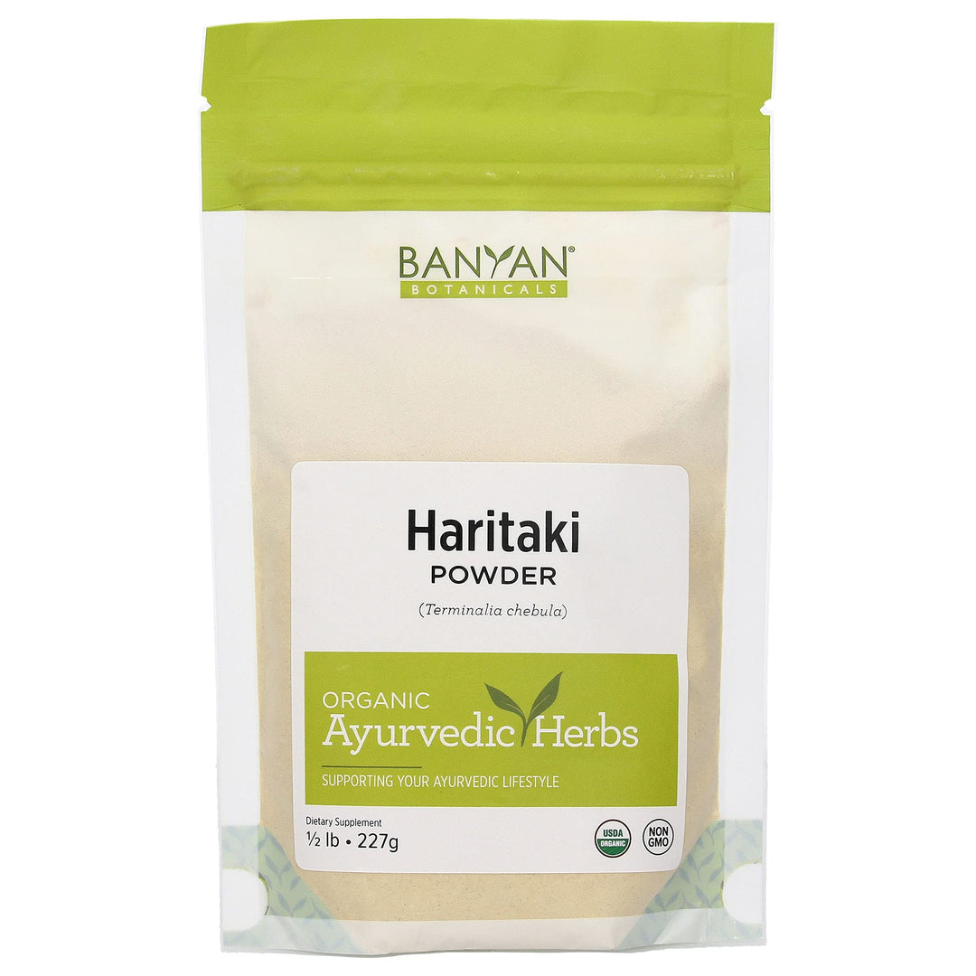 Haritaki Powder - Certified Organic, 1/2 Pound – Terminalia chebula – for Detoxification & Rejuvenation* – Organic, Vegan, Non-GMO, Gluten Free, Certified Fair for Life Fair Trade