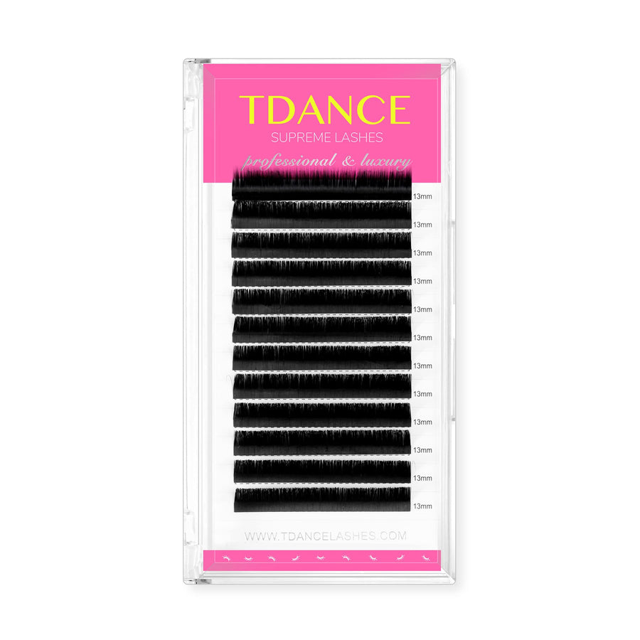 D-0.18, Length 18Mm: Tdance Premium D Curl 8-18Mm Semi Permanent Individual Eyelash Extensions 0.05-0.25Mm Thickness False Mink Silk Volume Lashes Extensions Professional Salon U