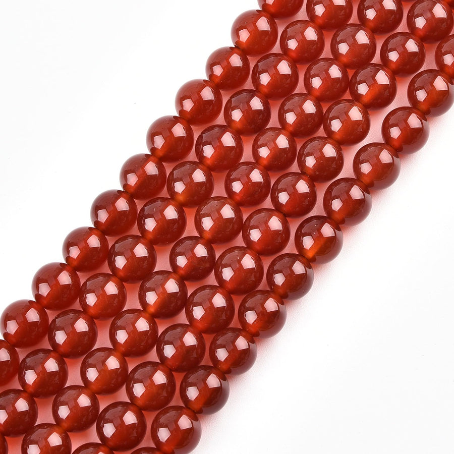 8mm Carnelian Beads Round Gemstone Loose Beads for Jewelry Making (46-48pcs/strand)
