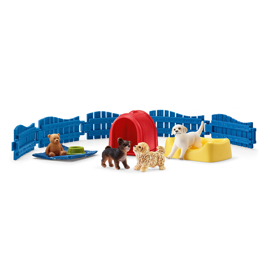 Farm World Puppy Pen 13-piece Educational Playset for Kids Ages 3-8