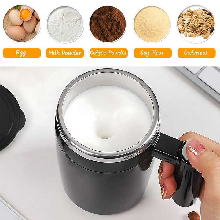 Self Stirring Mug, 380ml Self Stirring Coffee Mug Rechargeable Electric High Speed Mixing Cup Automatic Magnetic Electric High Speed Mixing Mug Electric Mixing Mug for Coffee/Milk