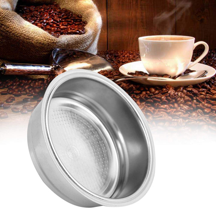 Coffee Filter Basket Stainless Steel Strainer, Cup 51mm Single Layer Non Pressurized Filter Basket Strainer Fit for DeLonghi