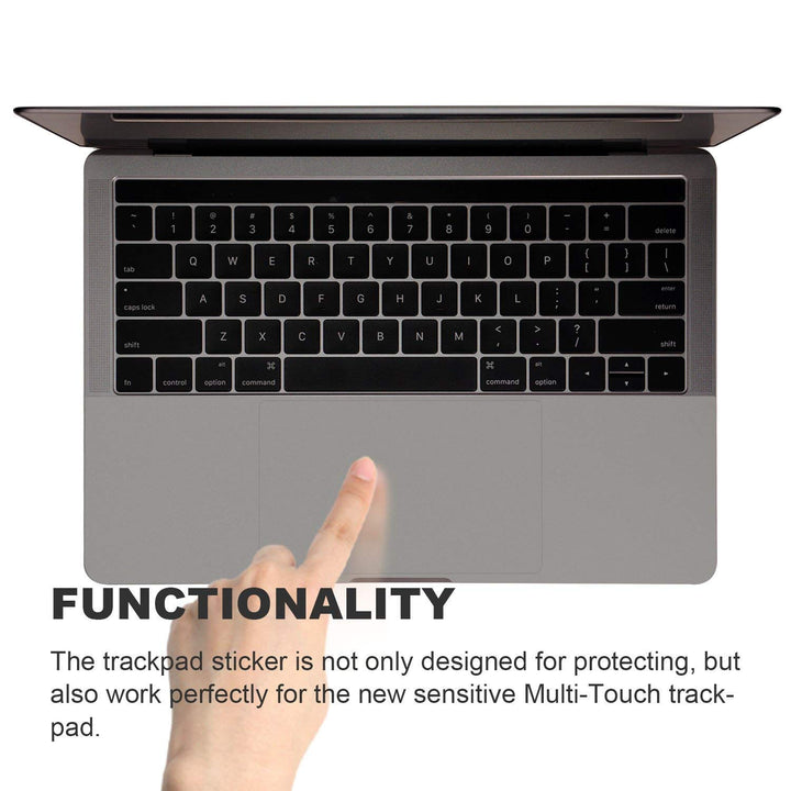 FORITO Palm Rest Cover Skin with Trackpad Protector Compatible with MacBook Pro 13 Inch Model A2159 A1706 A1708 A1989, 2019 2018 2017 or 2016 Released(Space Gray)