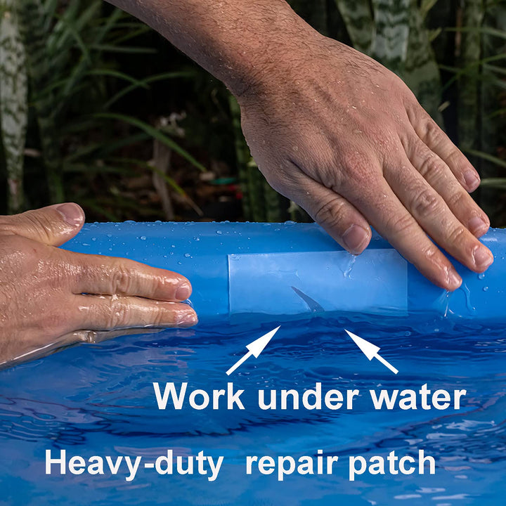 Heavy-Duty Vinyl Liner Pool Repair Patch Adhesive Glue Kit for Above Ground Inflatable Pools with Water Leak or Inflatable Pool Float, Toy, and Lounge with Air Leak - Work Under Water (1 Pack)