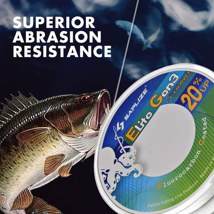 Fluorocarbon Coated Fishing Line, 8LB, 0.24mm, 300Yards