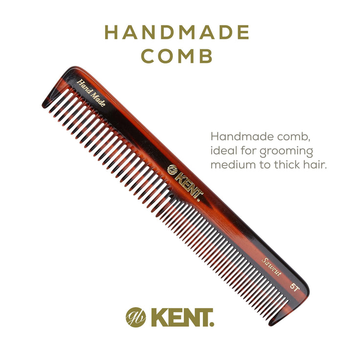 Kent Authentic Handmade Dressing Table Comb, Dark Brown, 169mm