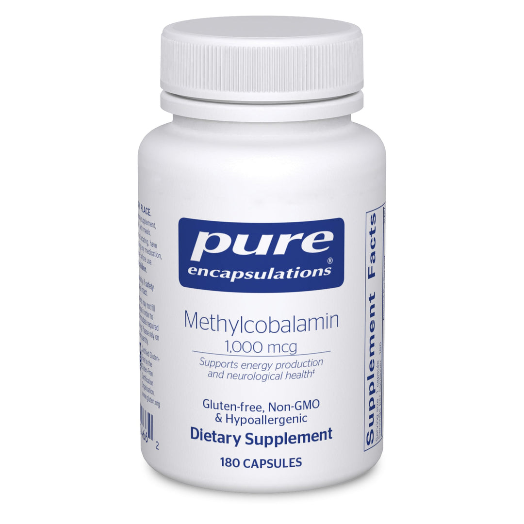 Methylcobalamin 1,000 mcg - Vitamin B12 Supplement to Support Memory & Nerve Health - Premium Vitamin B12 Capsules - 180 Capsules